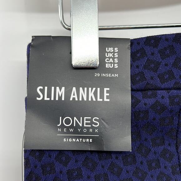 Jones New York Pull-on Slim Ankle Pants - Navy - Small - New with tags - Picture 6 of 7